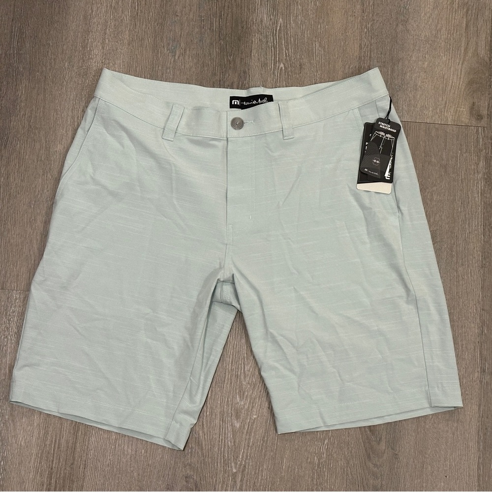 NWT Travis Mathew On A Boat Golf Shorts Heather Neptune Green New